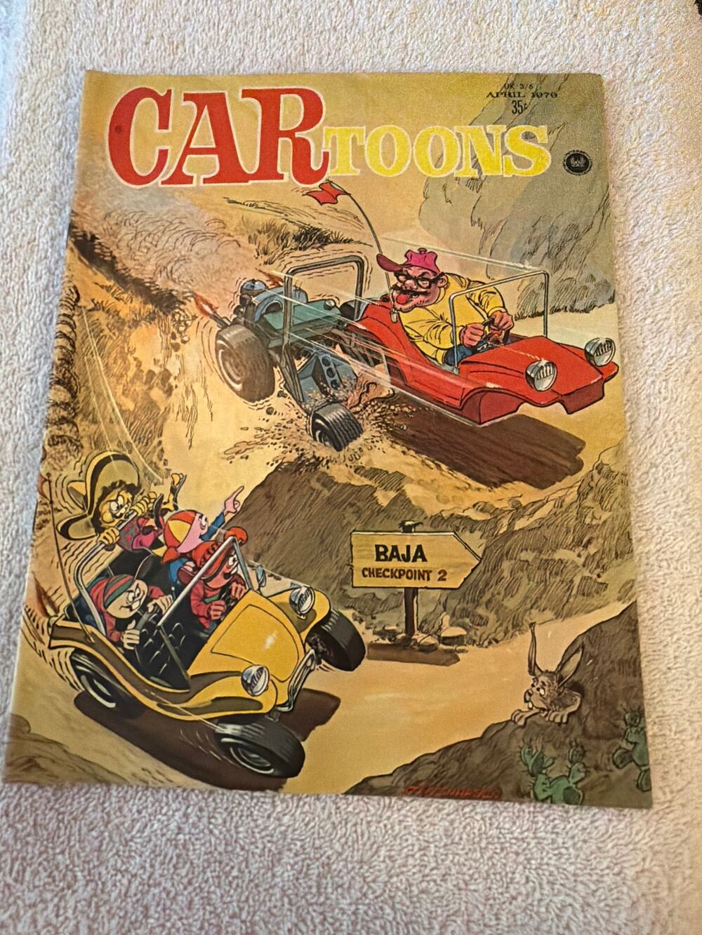 Vintage CARtoons Magazine #52 Apr 1970 Off Road Baja Racing Humor Comic Auto Car